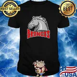 Broncos Red White and Gray Athletic T-Shirt