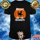 Brooms Are For Beginners Blood Moon Horses Witch Halloween T-Shirt