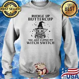Buckle Up Buttercup You Just Flipped My Witch Switch Baby Yoda Happy Hallween s Sweater