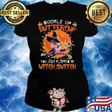 BUCKLE UP BUTTERCUP YOU JUST FLIPPED MY WITCH SWITCH OWL BLOOD MOON SHIRT Ladies tee