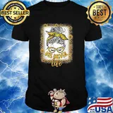 Bus Driver Life Messy Bun Sunflower T-Shirt