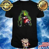 Captain american spiderman and grinch shirt