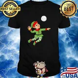 Christmas Elf Volleyball Xmas T-Shirt