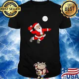 Christmas Santa Claus Volleyball Xmas T-Shirt