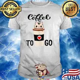 Coffee To Go Cat and Coffee T-Shirt