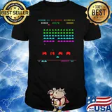 Colorful Space Invaders Game Score Credit 00 Shirt