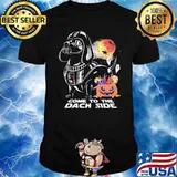 Come to the dach side pugside of the halloween mandalorian blood moon shirt