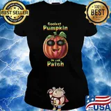 Coolest Pumpkin in the Patch Halloween T-Shirt Ladies tee
