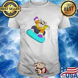 Cow at Snowboarding with Snowboard shirt