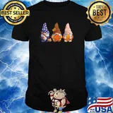 Cute Halloween Gnomes Autumn Pumpkins Fall Holiday T-Shirt