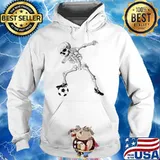 Dabbing Skeleton Soccer Halloween T-Shirt Hoodie
