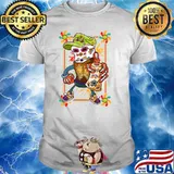 Day Of The Dead Sugar Skull Spray Paint Halloween T-Shirt
