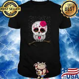Dead sugar skull owl Day of The Dead Happy Halloween 2021 T-Shirt