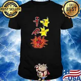 Deadpool and pikachu pokemon shirt
