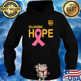 Delivering hope ups logo pink ribbon breast cancer s Hoodie