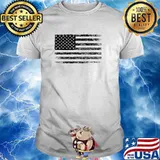 Distressed Black American Flag T-Shirt