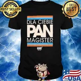 Dla Ciebie Pan Magister Czarna Koszulka Męska Shirt
