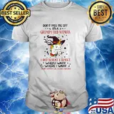Don't Piss Me Off Im A Grumpy Old Woman I Do What I Want Cat Witch T-Shirt