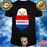 Eagle In My Your Pocket Red White Blue Merica Shirt