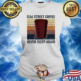 ELM street coffee never sleep again EST 1984 vintage s Ladies tee