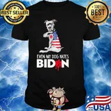 Even my dog hates biden tattoo american flag shirt