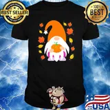 Fall Gnome Autumn Leaves Thanksgiving Shirt