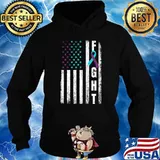 Fight USA Flag Happy Suicide Prevention Awareness T-Shirt Hoodie