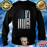 Fight USA Flag Happy Suicide Prevention Awareness T-Shirt Sweater