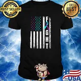 Fight USA Flag Happy Suicide Prevention Awareness T-Shirt