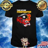 Firetruck 3rd Birthday Future Firefighter 3 Year Old Fireman T-Shirt