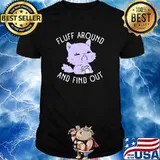 Fluff Around And Find Out Pastel Goth Purple Cat shirt