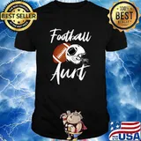 Funny football Aunt Football T-Shirt