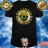 Funny halloween Is My Happy Place Zombie T-Shirt