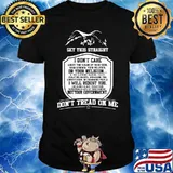 Get this straight i dont care about the color of your skin or your religion not your government dont tread on me shirt