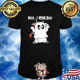 Ghost Cow Moo I Mean Boo halloween Cow Boo T-Shirt