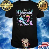Girls 7th Birthday This Mermaid Is 7 Years Old Kids Costume T-Shirt
