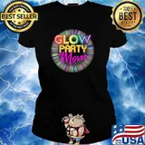 Glow Party Mom Colors T-Shirt Ladies tee