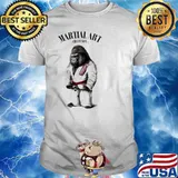 Gorilla Martial Art Champion In White Judogi Shirt