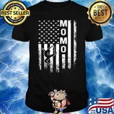 Gymnastics Momo American Flag Vintage Christmas Xmas T-Shirt
