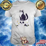 Halloween Cat Candle Skull Shirt