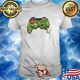 Halloween Gamer Zombie controller Video Gamer T-Shirt