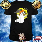 Halloween ghost moon seal shirt