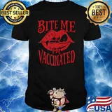 Halloween Vampire Costume Bite me I'm Vaccinated T-Shirt