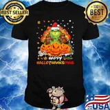 Happy Hallothanksmas Grinch and Merry Christmas - Fall T-Shirt