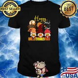 Happy Hallothanksmas Merry Christmas Gnomes Lover Halloween T-Shirt