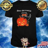 Happy Halloween Cat Pumpkin Shirt