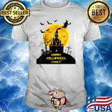 Happy Halloween Festival 31st October Witch Bat Night Moon Shirt