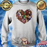 Heart zombie superheroes villains horror movie halloween s Sweater
