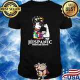 Hispanic Heritage Month Strong Woman Latino Countries Flag T-Shirt