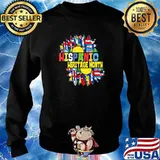 Hispanic Heritage Month Sunflower All Latino Countries Flags T-Shirt Sweater